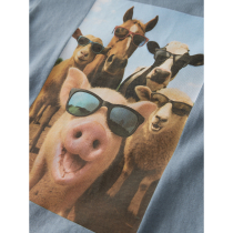 NAME IT Bluse Voto Ashley Blue Farm Animals